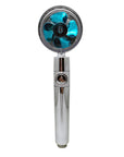 High pressure low flow shower head with hose, designed for optimal water flow and efficient performance.