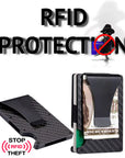 Luxury men's wallet crafted for functionality and style, combining a minimalist design with RFID protection for secure transactions and superior durability
