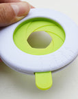 Close-up of a durable plastic spaghetti portion tool used for accurately measuring pasta portions, featuring a compact and easy-to-use design. Ideal as a pasta measuring tool, spaghetti measuring tool, spaghetti measurer, and versatile pasta measurer tool for home kitchens.