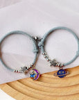 Natural Stone Beads Couple Magnetic Bracelets for Long Distance Relationship | Matching Love Energy & Healing Jewelry