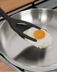 2 In 1 Grip And Flip Tongs Egg Spatula Tongs Clamp Pancake Fried Egg French Toast Omelet Overturned Kitchen Accessories