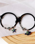 Natural Stone Beads Couple Magnetic Bracelets for Long Distance Relationship | Matching Love Energy & Healing Jewelry