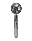 High pressure low flow shower head with hose, designed for optimal water flow and efficient performance.