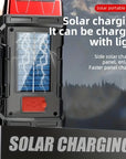 This solar powered camping light with a power bank function is perfect for outdoor adventures. A rechargeable solar camping light that keeps your devices charged and lights up your campsite. With water-resistant and portable solar lights, it's ideal for hiking, camping, and any outdoor activity. The built-in power bank ensures your gear stays charged, while the bright, durable design makes it a must-have for any adventure
