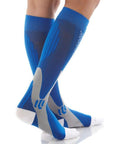 Unisex compression socks made from polyester, nylon, and cotton, designed for improved circulation, reduced swelling, and all-day comfort. Available in multiple sizes for men and women