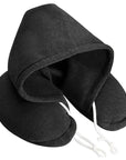 Premium hooded neck pillow ensuring restful sleep and relaxation during flights or road trips.