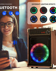 Portable Bluetooth karaoke machine for adults and kids, with 2 wireless microphones, perfect for parties, events, and home use. Offers high-quality sound and fun!