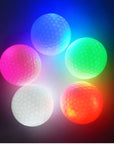 LED golf ball with flashing lights, made from durable Dupont Sarin material. Ideal for nighttime golf, featuring a 42.6mm size and 45-gram weight for high visibility and easy tracking in low-light conditions