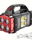 This solar powered camping light with a power bank function is perfect for outdoor adventures. A rechargeable solar camping light that keeps your devices charged and lights up your campsite. With water-resistant and portable solar lights, it's ideal for hiking, camping, and any outdoor activity. The built-in power bank ensures your gear stays charged, while the bright, durable design makes it a must-have for any adventure