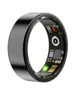 Smart ring fitness tracker with sleek design, IP68 waterproof rating, and wireless connectivity. Tracks steps, calories, distance, sleep, and more, compatible with iPhone and Android devices