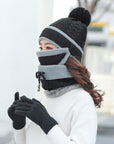 Plus velvet thick bib mask made with soft velvet and plush fabric for maximum warmth and comfort in cold weather.