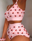 Women's print pajama set: adorable, Cute pajama set for women, Women's adorable print sleepwear, Stylish pajama set with cute design, Adorable women's sleepwear ensemble, Fashionable print pajamas for her, Women's comfy and cute pajama set, Trendy sleepwear with adorable print, Cute lounge set for women, Fashion-forward women's pajama set with print,
