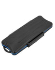 Waterproof Nintendo Switch game card case made of durable ABS material. Compact and sleek black design for storing and protecting Switch game cartridges.