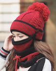 Plus velvet thick bib mask made with soft velvet and plush fabric for maximum warmth and comfort in cold weather.