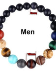 Eight Planets Natural Stone Bracelet - Solar System Chakra Jewelry
