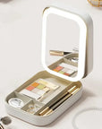 LED Mirror Makeup Storage Box