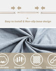 Hammock Chair Hanging Swing Max 500 Lbs 2 Cushions Included Steel Spreader Bar with Anti-Slip Grooves Portable Hanging
