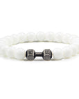 Turquoise Energy Gun Black Electroplated Alloy Barbell Bracelet