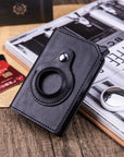 Stylish Minimalist Wallet for Men, crafted from metal, offering anti-theft features and a built-in Bluetooth tracker.