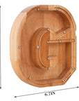 Twenty-Six Letter Wooden Piggy Bank Alphabet Piggy Bank Wooden Coin Bank with Letters Educational Piggy Bank Children's Wooden Savings Bank Personalized Wooden Money Box Alphabetical Coin Bank Kids' Educational Savings Bank Letter-shaped Piggy Bank Wooden Alphabet Money Jar