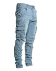 Men's Multi Pocket Cargo Jeans | Streetwear & Utility Denim