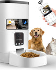 Pet Feeder,6L Automatic Pet Feeder for Cats and Dogs,1080P Camera, Voice with App Control