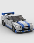 Nissan GTR R34 Sports Car Brick Toy