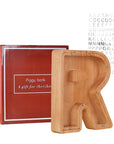 Twenty-Six Letter Wooden Piggy Bank Alphabet Piggy Bank Wooden Coin Bank with Letters Educational Piggy Bank Children's Wooden Savings Bank Personalized Wooden Money Box Alphabetical Coin Bank Kids' Educational Savings Bank Letter-shaped Piggy Bank Wooden Alphabet Money Jar