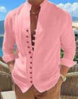 Cotton and Linen Casual Loose Long Sleeve Shirt – Men’s & Women’s Unisex Eco-Friendly Fashion
