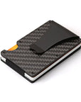 Luxury Carbon Fiber Card Holder - Slim Wallet for Men with RFID Blocking