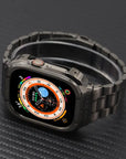 Premium Stainless Steel and Rubber Hybrid Watch Band - Durable & Stylish