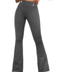 Tummy control flared pants High-waisted flared trousers Slimming flare leg pants Flare yoga pants with control panel Figure-flattering bell bottom pants Waist-shaping flared trousers Stretchy flare leg pants with tummy control Flare pants for women Bootcut pants with slimming effect Flare leggings with shaping waistband