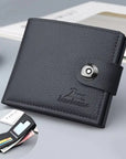 Men's Retro Woven Pattern Leather Wallet – Vintage & Stylish Bifold Wallet