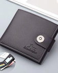 Men's Retro Woven Pattern Leather Wallet – Vintage & Stylish Bifold Wallet