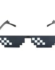 Urban-inspired sunglasses Retro pixelated sunglasses Streetwear sunglasses Bold statement eyewear Thug Life style shades Hip-hop culture sunglasses Attitude-packed sunglasses 8-bit pixel sunglasses Edgy urban eyewear Iconic street style sunglasses
