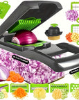 14 in 1 versatile easy vegetable chopper onion slicer and dicing machine versatile perfect for slicing potatoes tomatoes cucumbers and carrots for carefree kitchen preparation