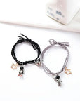 Natural Stone Beads Couple Magnetic Bracelets for Long Distance Relationship | Matching Love Energy & Healing Jewelry