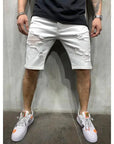 Slim Fit Men's Denim Pants with Holes