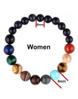 Eight Planets Natural Stone Bracelet - Solar System Chakra Jewelry