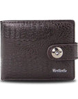 Men's Retro Woven Pattern Leather Wallet – Vintage & Stylish Bifold Wallet
