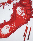 Halloween Blood Footprint Door Mat
