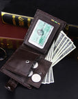 Vintage Bifold Leather Wallet for Men – Premium PU Leather Wallet