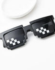 Urban-inspired sunglasses Retro pixelated sunglasses Streetwear sunglasses Bold statement eyewear Thug Life style shades Hip-hop culture sunglasses Attitude-packed sunglasses 8-bit pixel sunglasses Edgy urban eyewear Iconic street style sunglasses