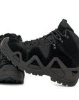 Breathable hiking boots with anti-slip soles and memory foam insoles, providing superior ankle support and comfort during outdoor activities.