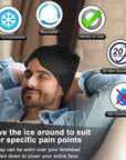 Hot & Cold Gel Therapy Headache Migraine Relief Cap