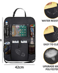 Car Backseat Organizer with Touch Screen Tablet Holder