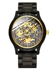 Classic Wooden Men's Mechanical Watch – Eco-Friendly & Sustainable Timepiece