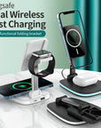 Wireless charger Magnetic charger Fast charging Folding design Multi-device charger Portable charger 15W charger Tech accessories Charging station Travel essentials