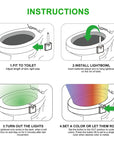 Toilet night light Motion sensor toilet light LED toilet bowl light Bathroom night light Toilet seat light Illuminated toilet light Color-changing toilet light Toilet bowl motion sensor light Night light for toilet Automatic toilet light