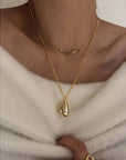 Waterdrop necklaces Irregular jewelry set Necklace duo Fashion accessories Statement jewelry Unique necklaces Jewelry set Elegant accessories Trendy necklaces Fashionable jewelry